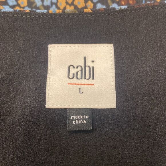 CAbi Blue Floral Poise Bell Sleeve Dress Style 3648 Size Large - Picture 7 of 9